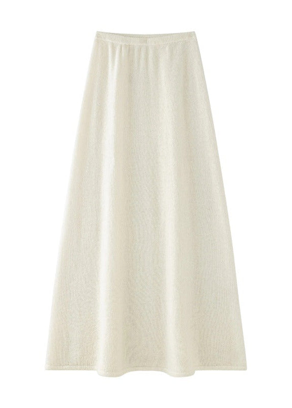 Fadwa Long Sleeve Wool Skirt Set In Beige