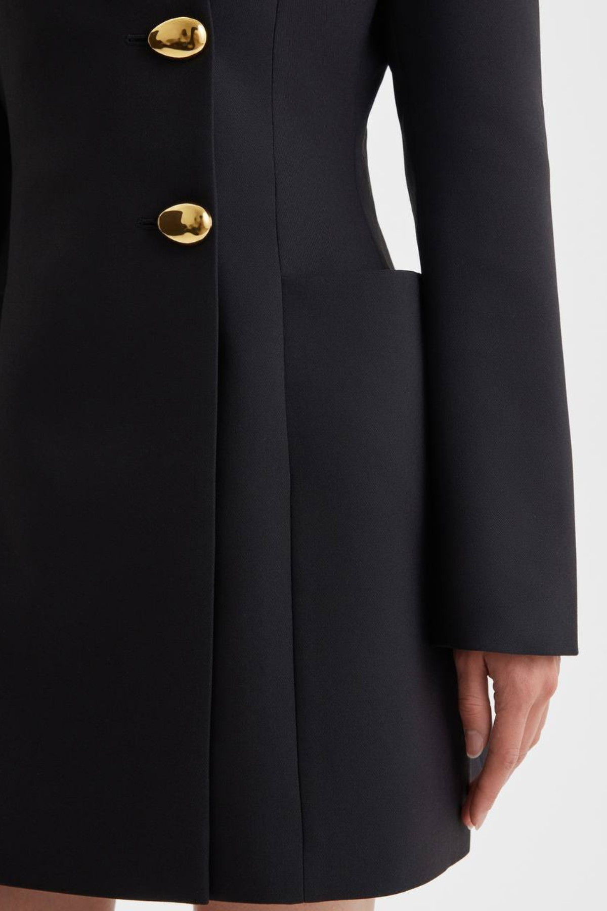 Devonte Asymmetric Embellished Mini Blazer Dress