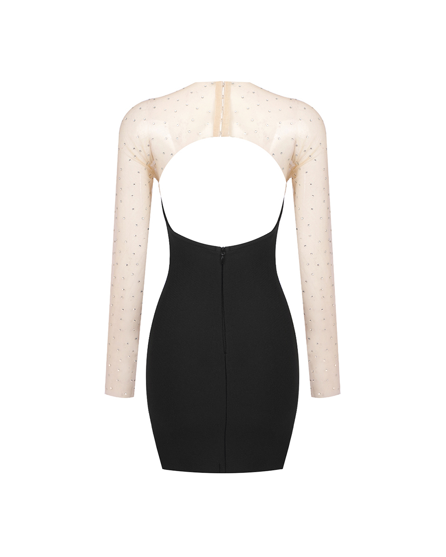 Caysie Crystal Mesh Mini Dress