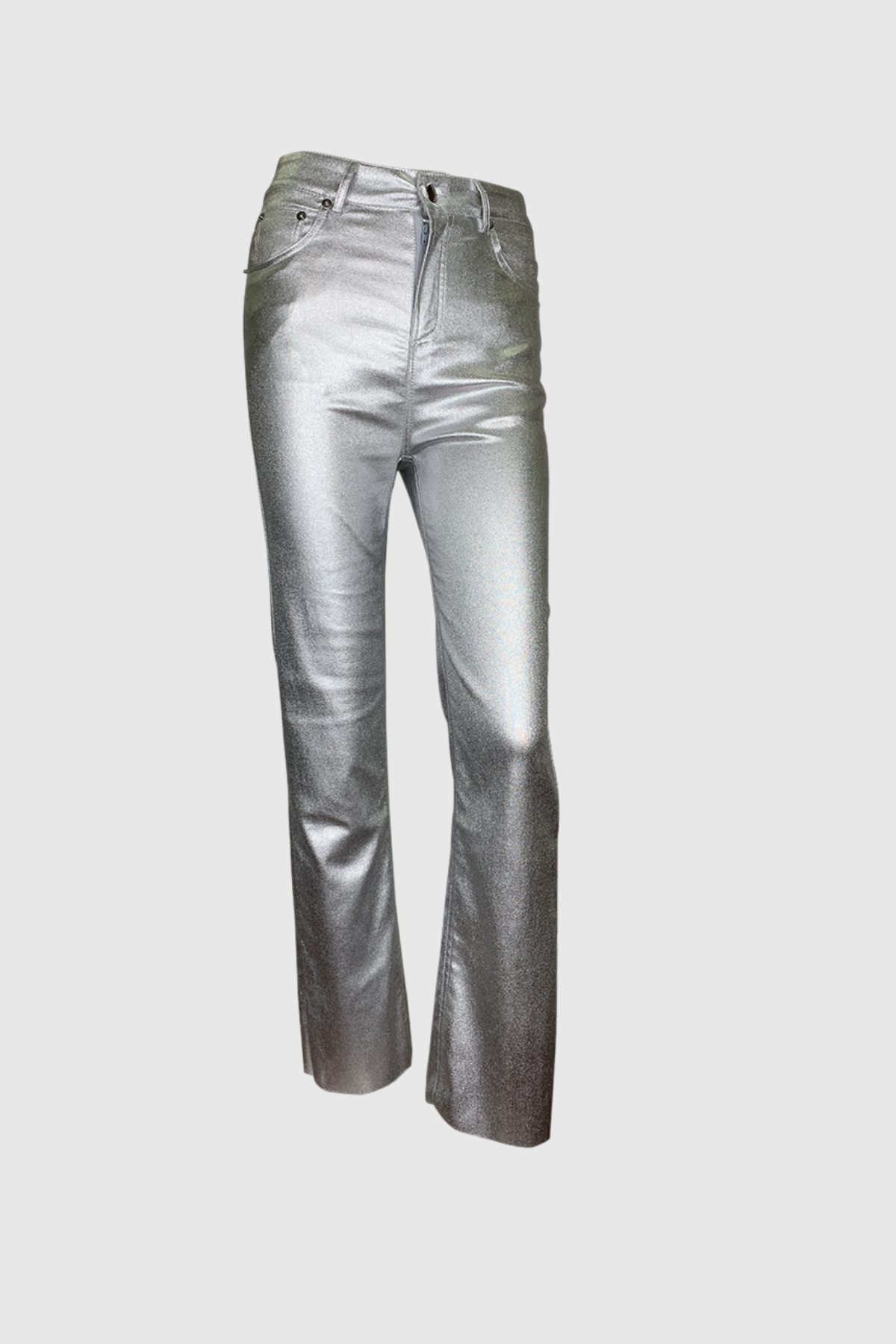 Omya Metallic Jeans In Silver