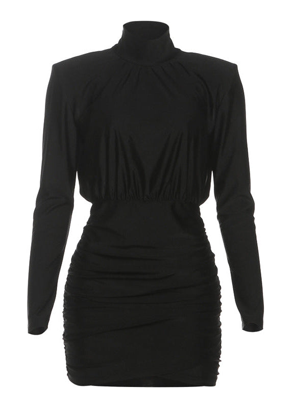 Domingos Long Sleeve Ruch Mini Dress