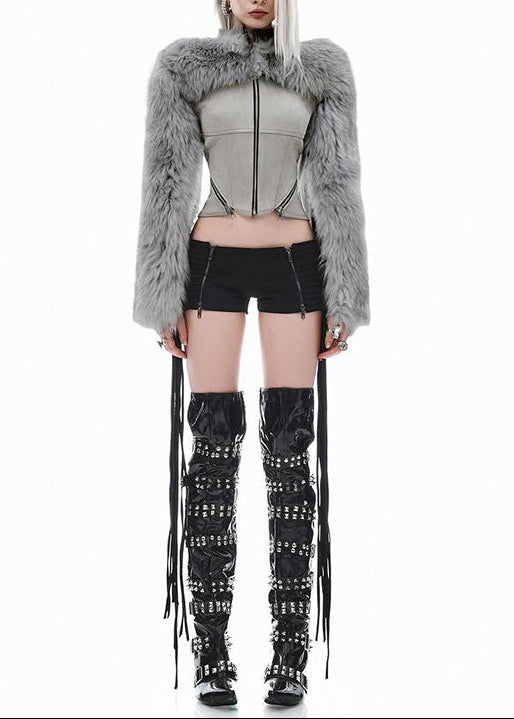 Donnacha Deconstruct Faux Fur Jacket