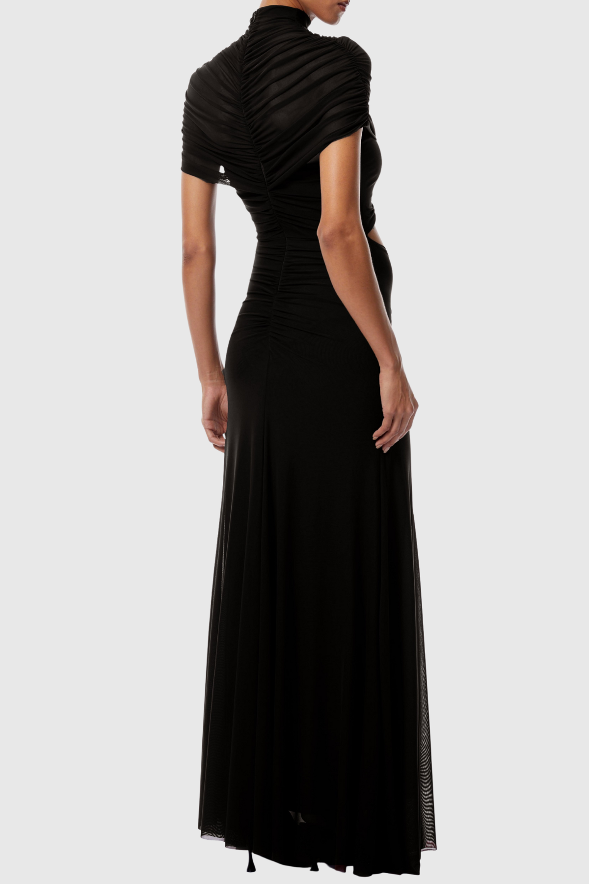 Dushyanta Ruch Cutout Mesh Maxi Dress In Black