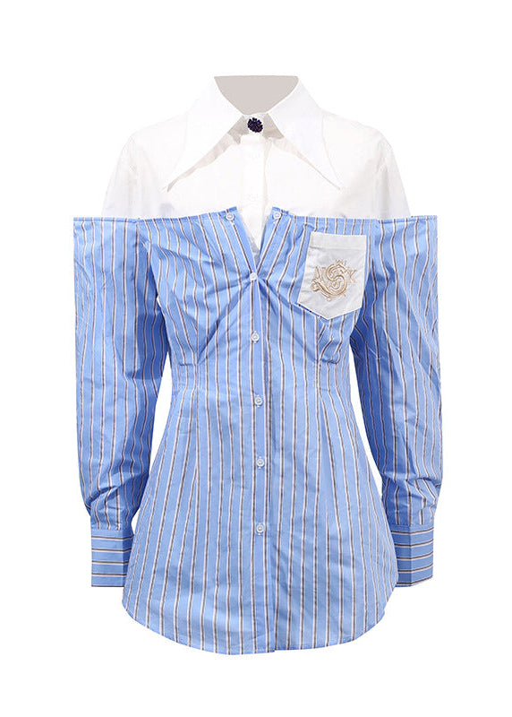 Careen Deconstruct Stripe Shirt