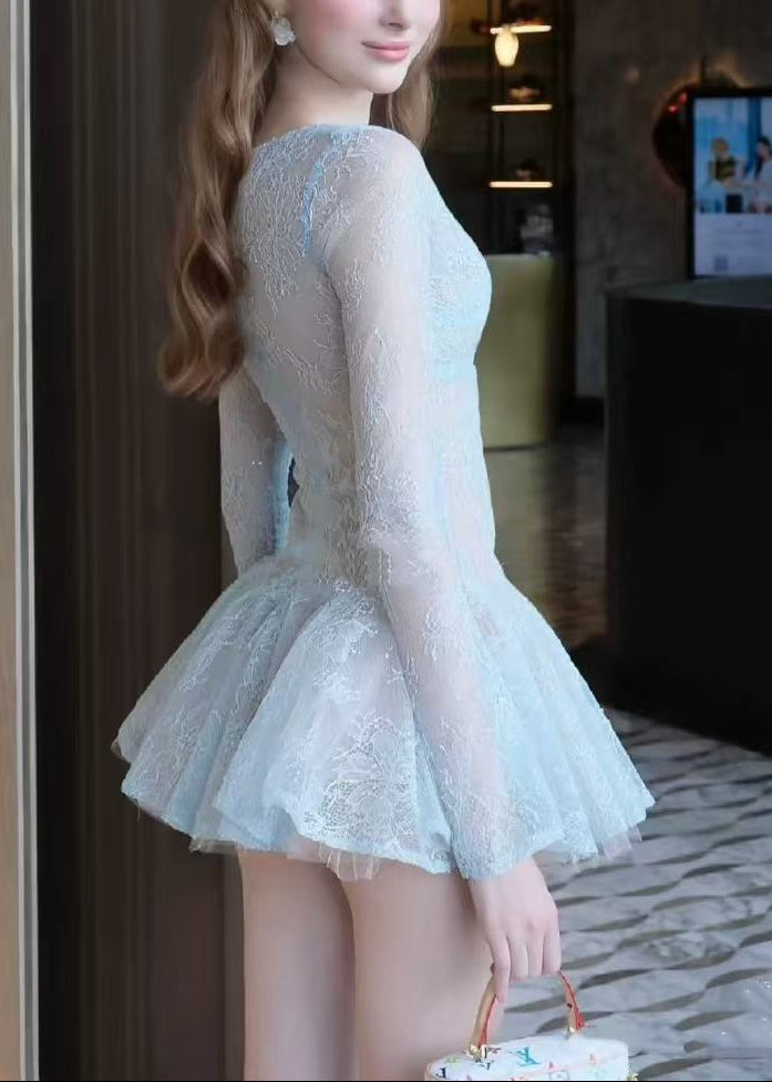 Digby Lace Sequin Puffy Mini Dress