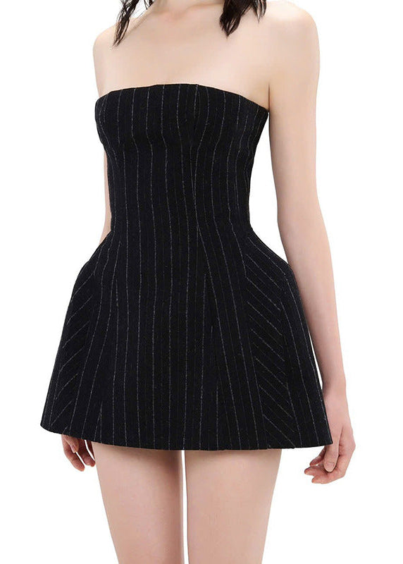 Cristiana Strapless Stripe Mini Dress