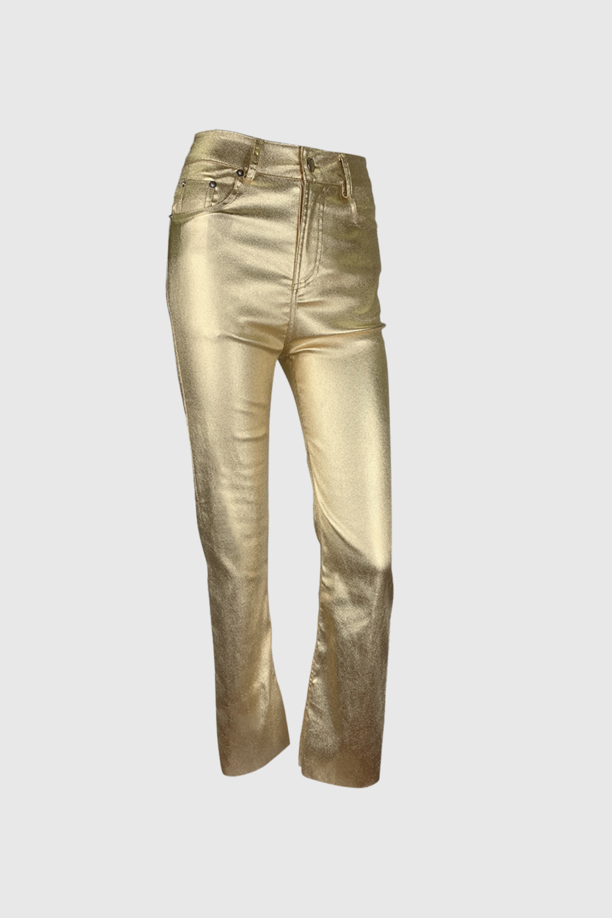 Omya Metallic Jeans In Gold