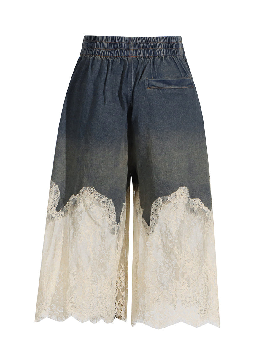 Efron Lace Patchwork Short Pants