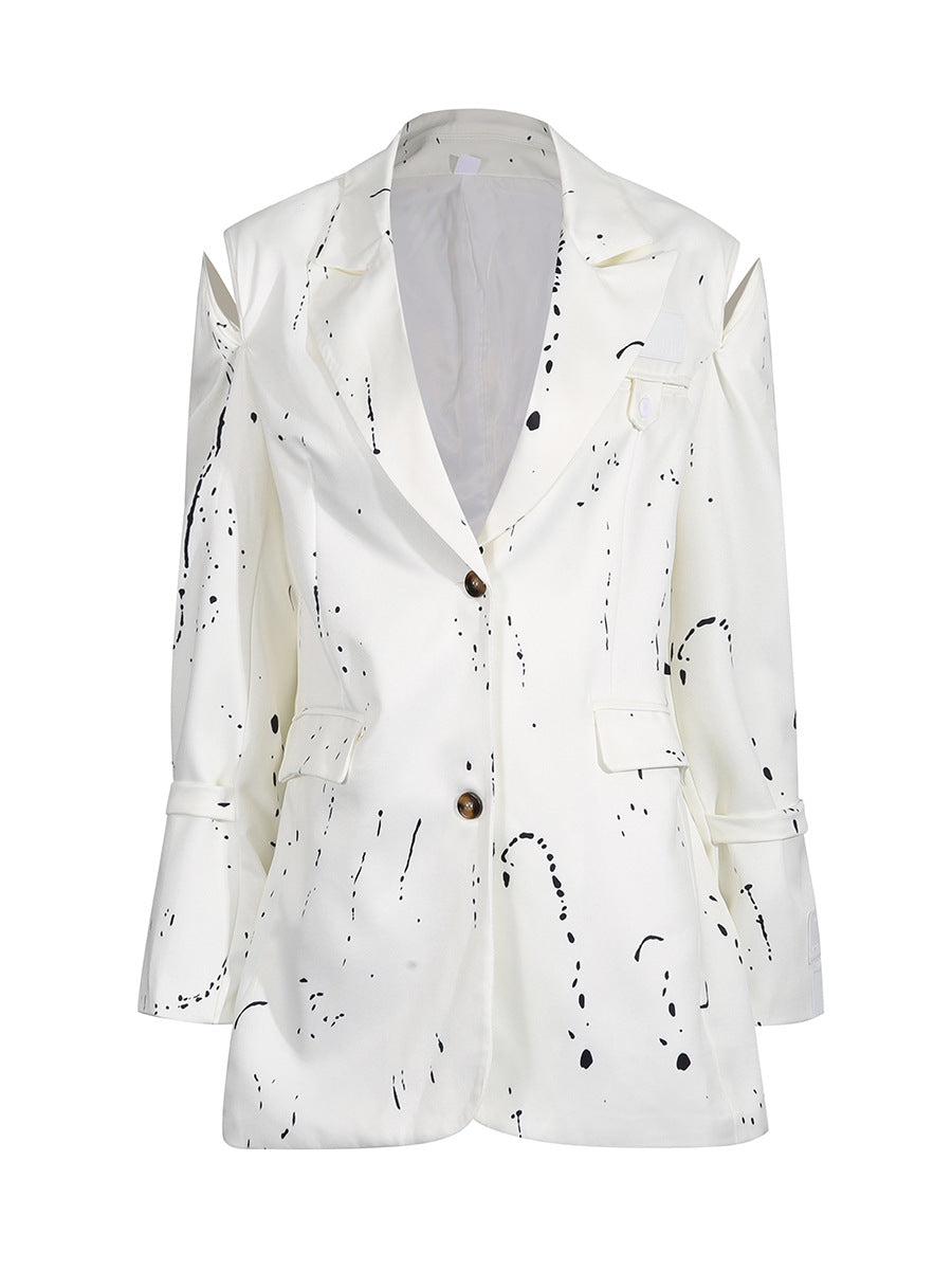 Claude Print Cutout Blazer