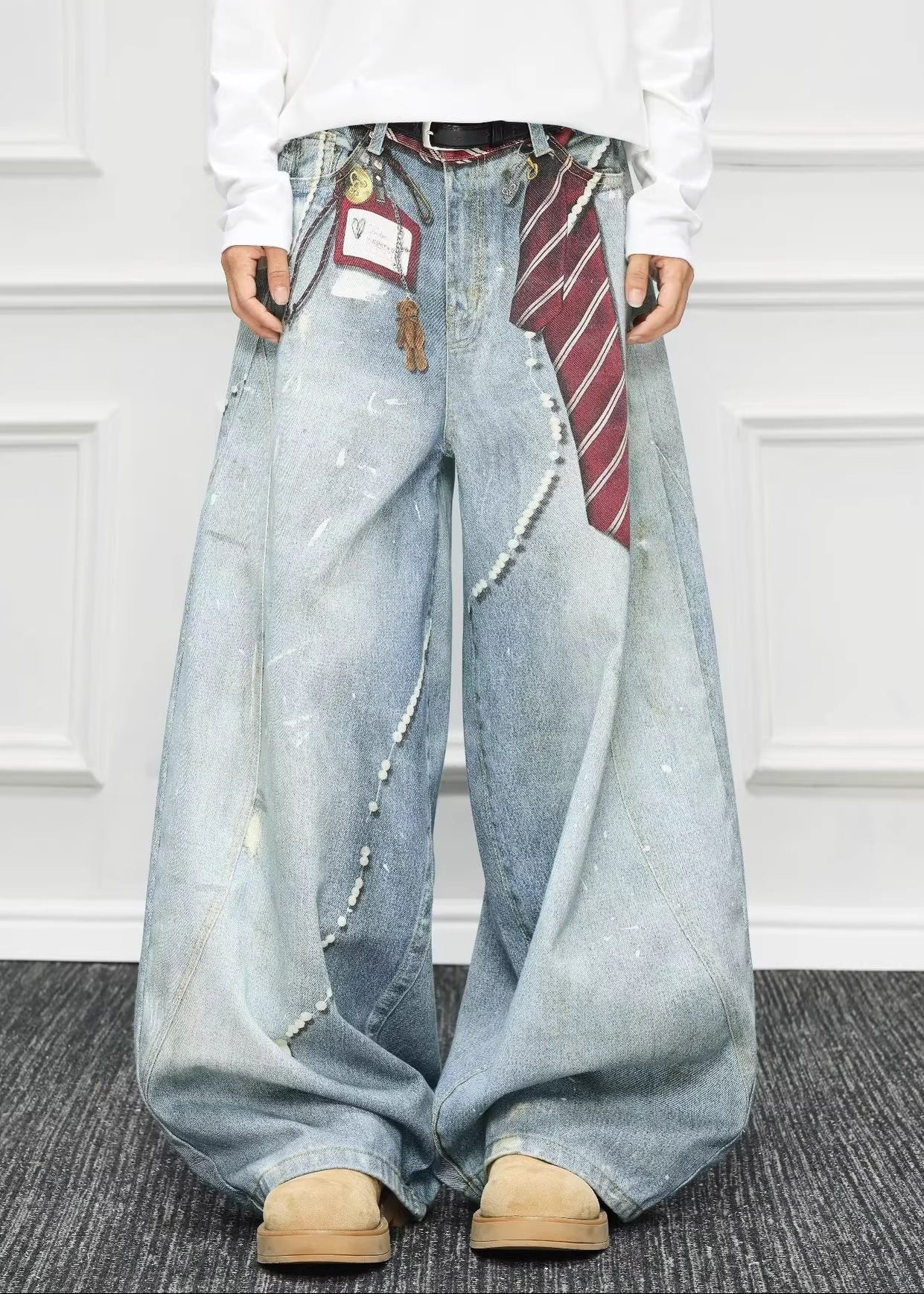 Edvige Print Baggy Jeans