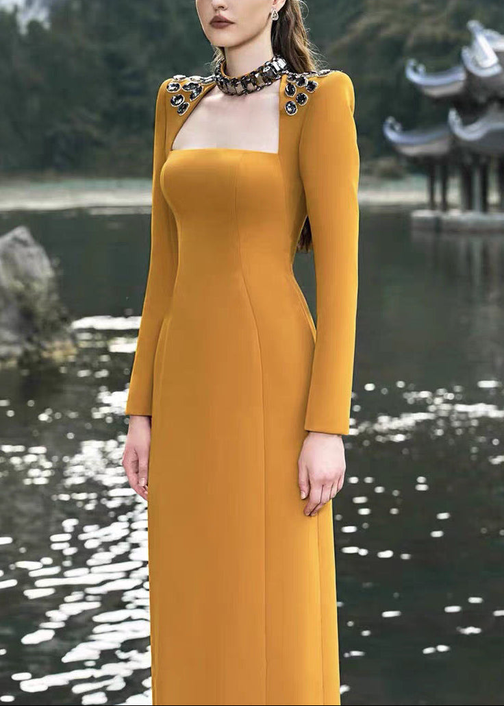 Fabrice Embellished Crystal Maxi Dress