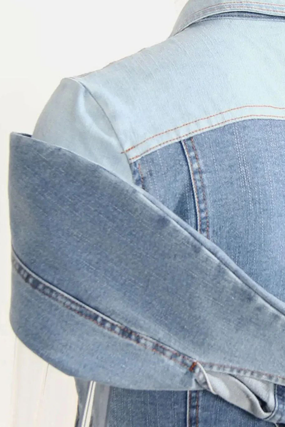 Corbin Corset Paneled Denim Top