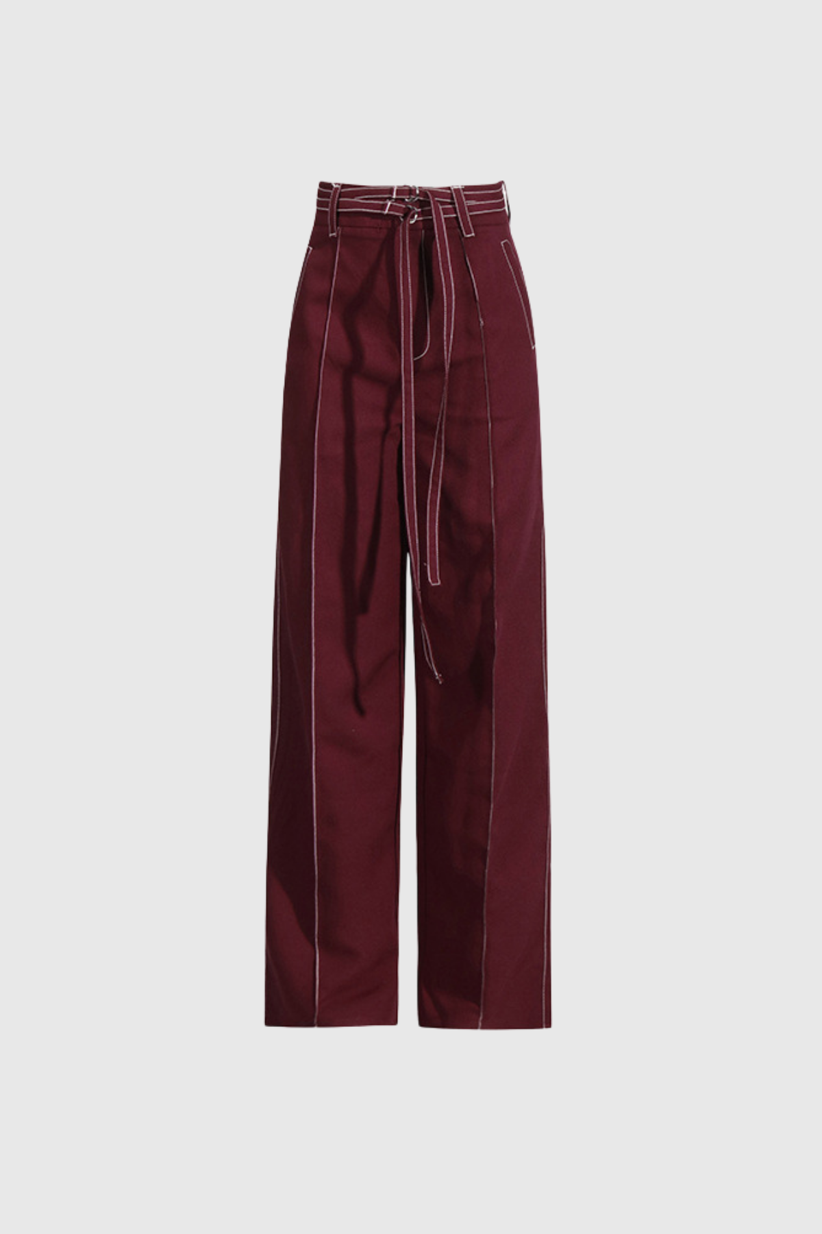 Adib Buckle Asymmetric Lace Up Pants Set