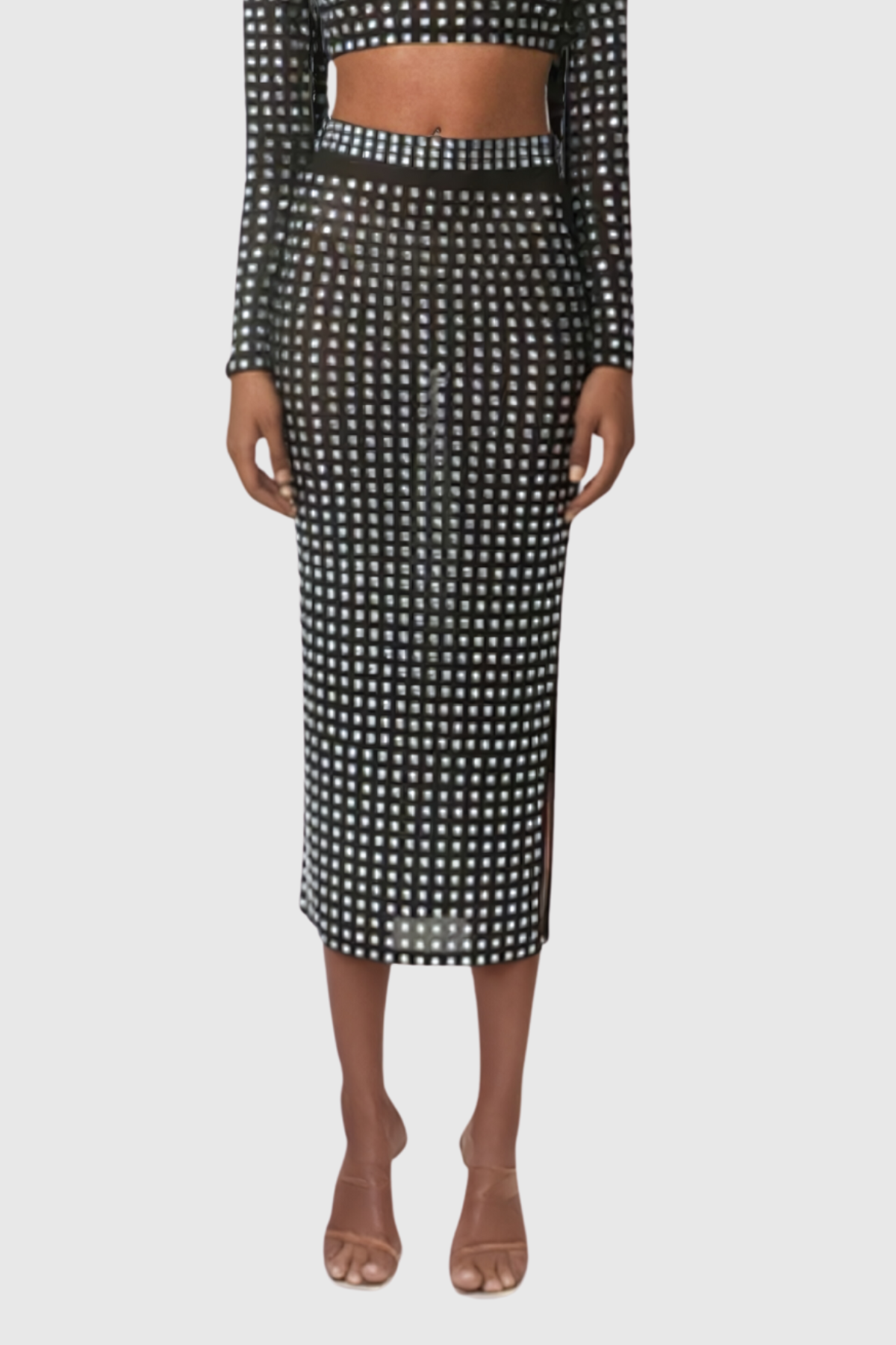 Bayram Rhinestone Bodycon Set