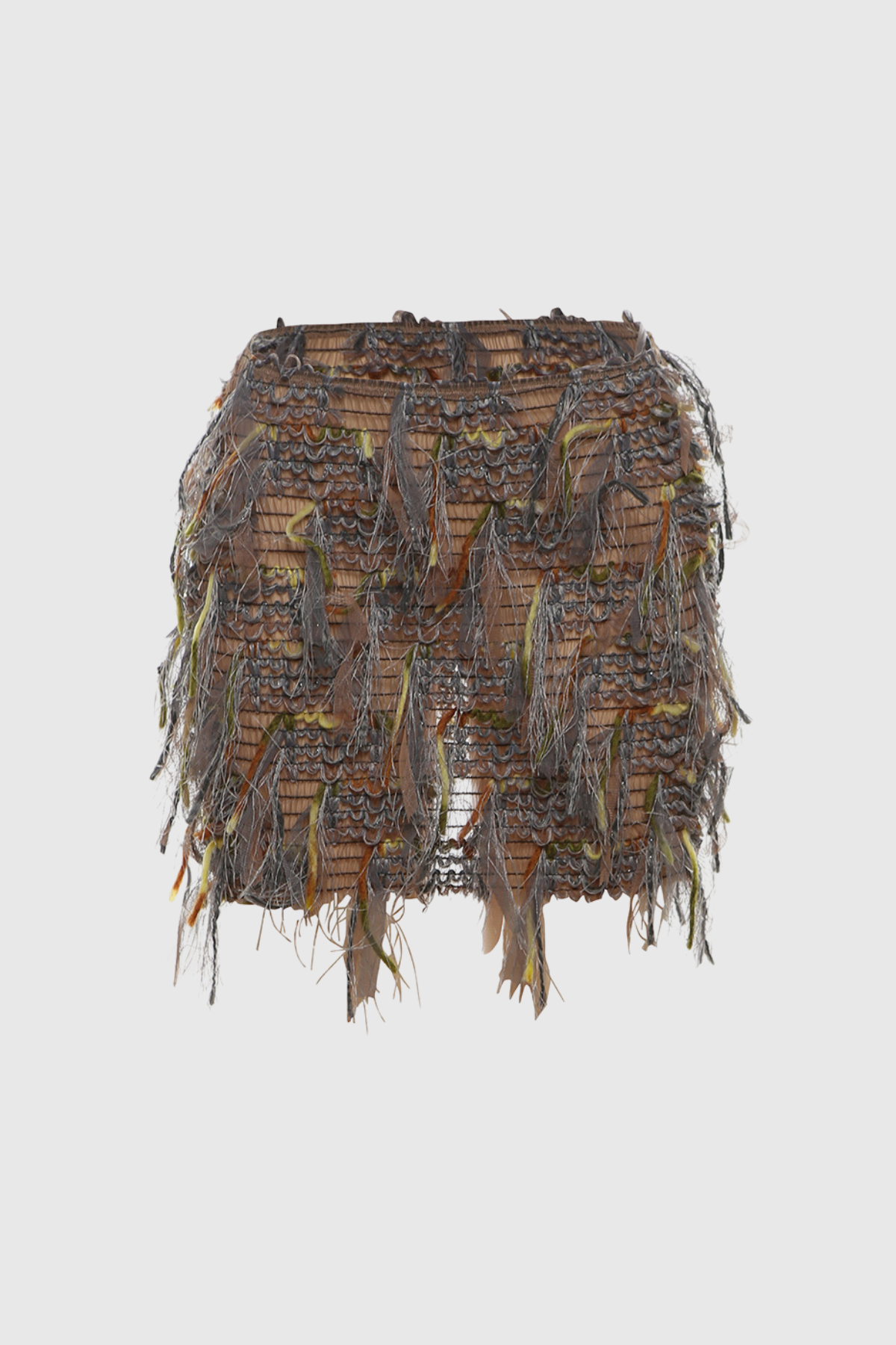 Arushi Fringe Stripe Mini Skirt