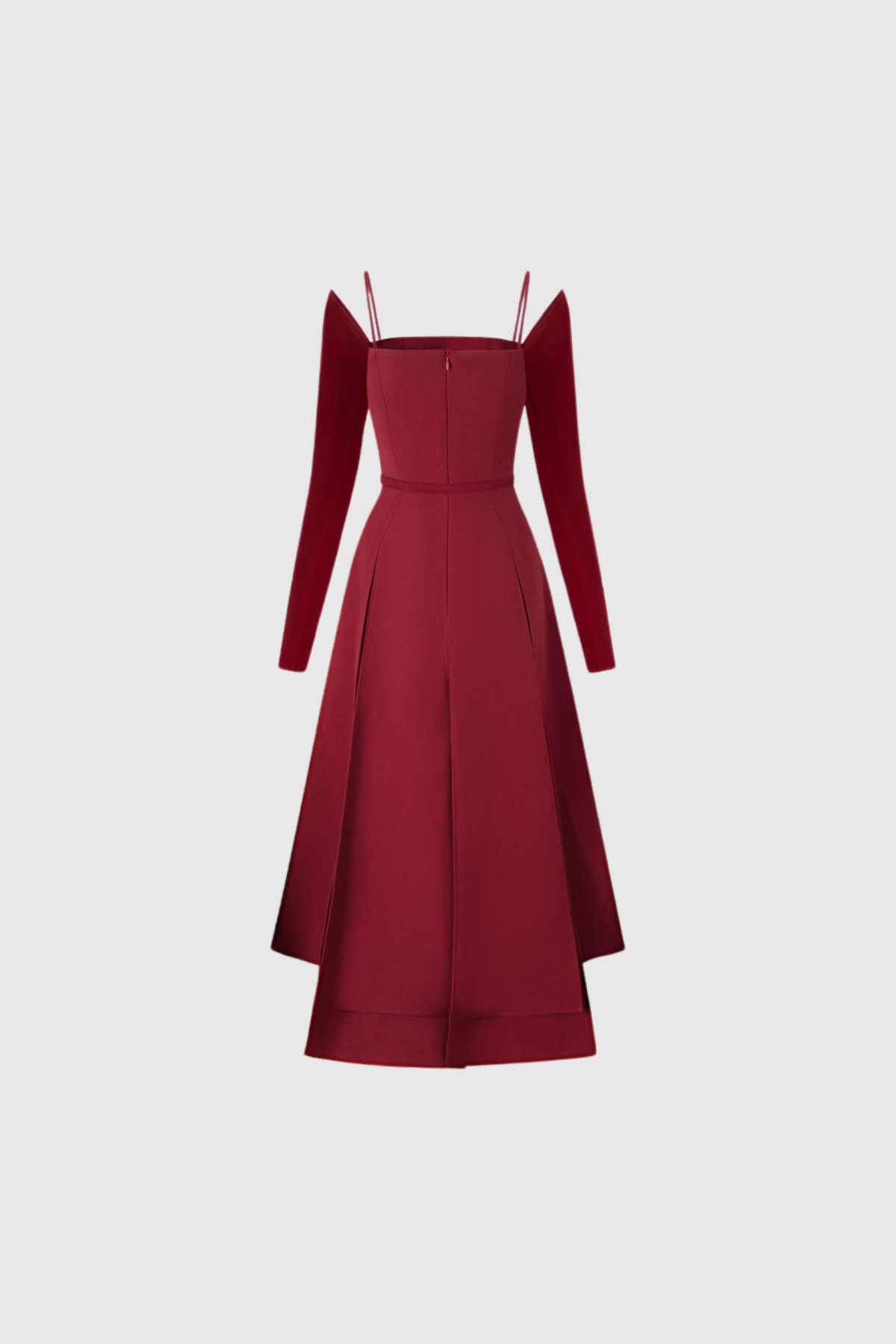 Annot Lace Up Split Maxi Dress In Red
