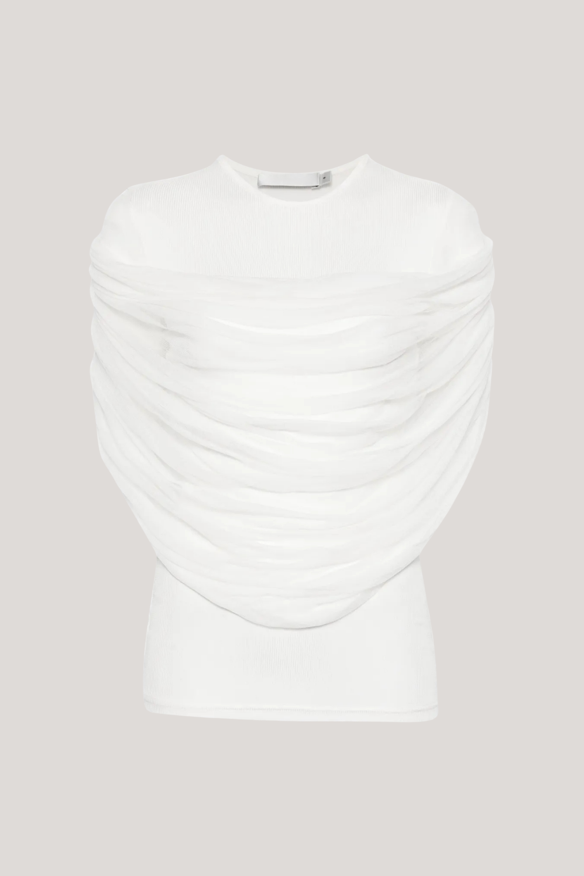 Bahija Mesh Ruch T Shirt In White