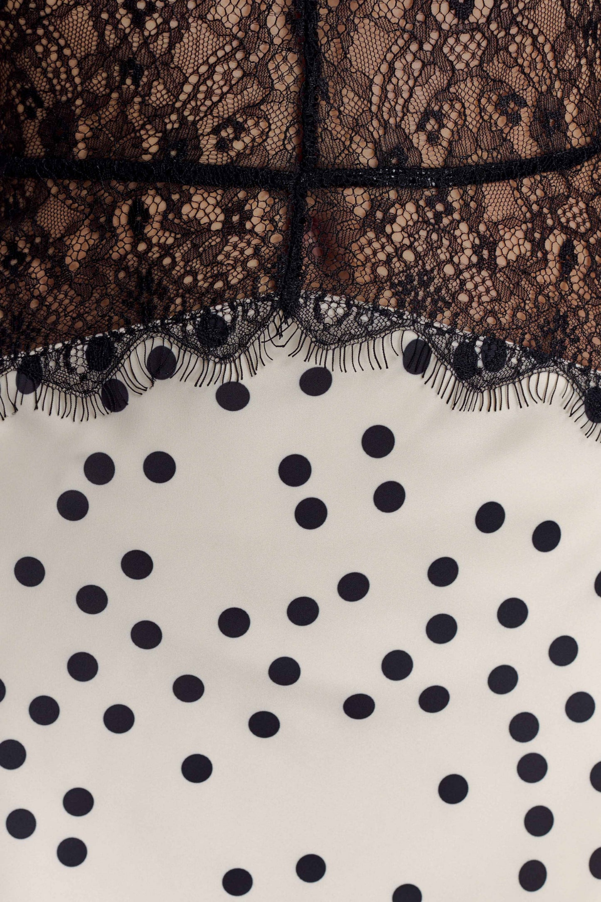 Brad Lace Plunge Dot Maxi Dress