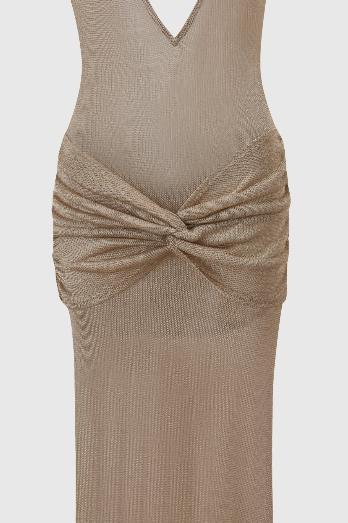Ellinor Plunge Twist Glitter Maxi Dress