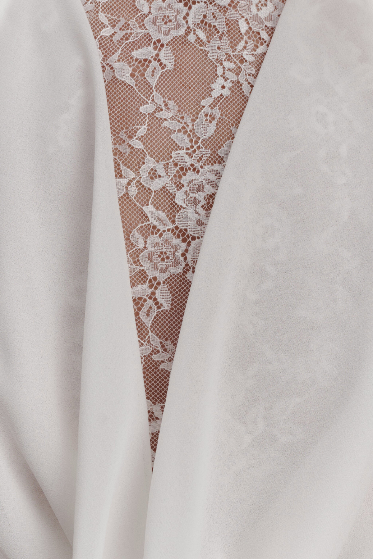 Filat Lace Draped Satin Mini Dress
