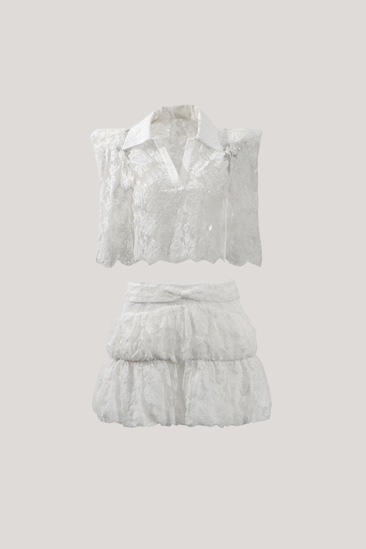 Diot Lace Bubble Skirt Set