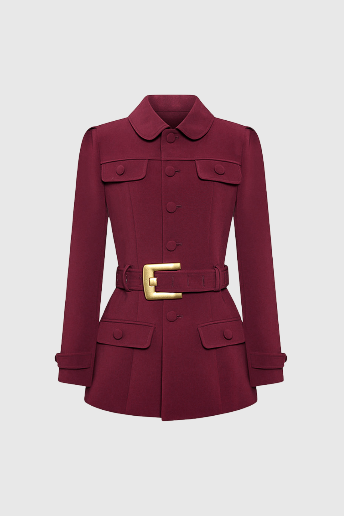 Elowen Belt Mini Blazer Dress In Red