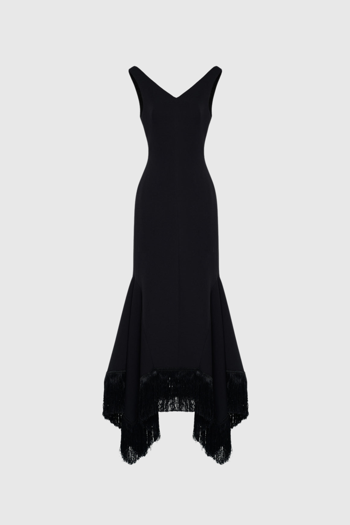 Christos Off Shoulder Fringe Maxi Dress