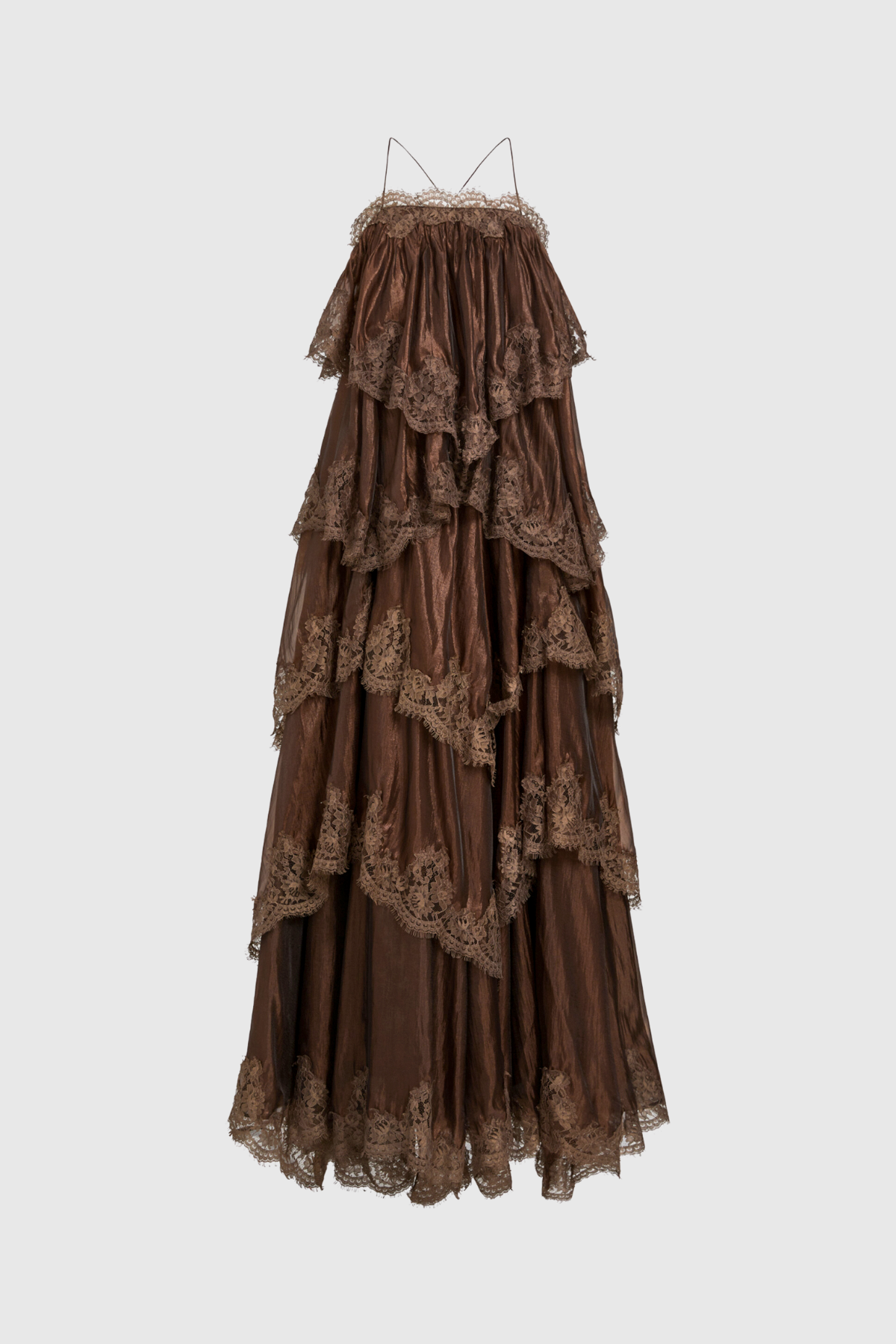 Elric Spaghetti Lace Maxi Tiered Dress