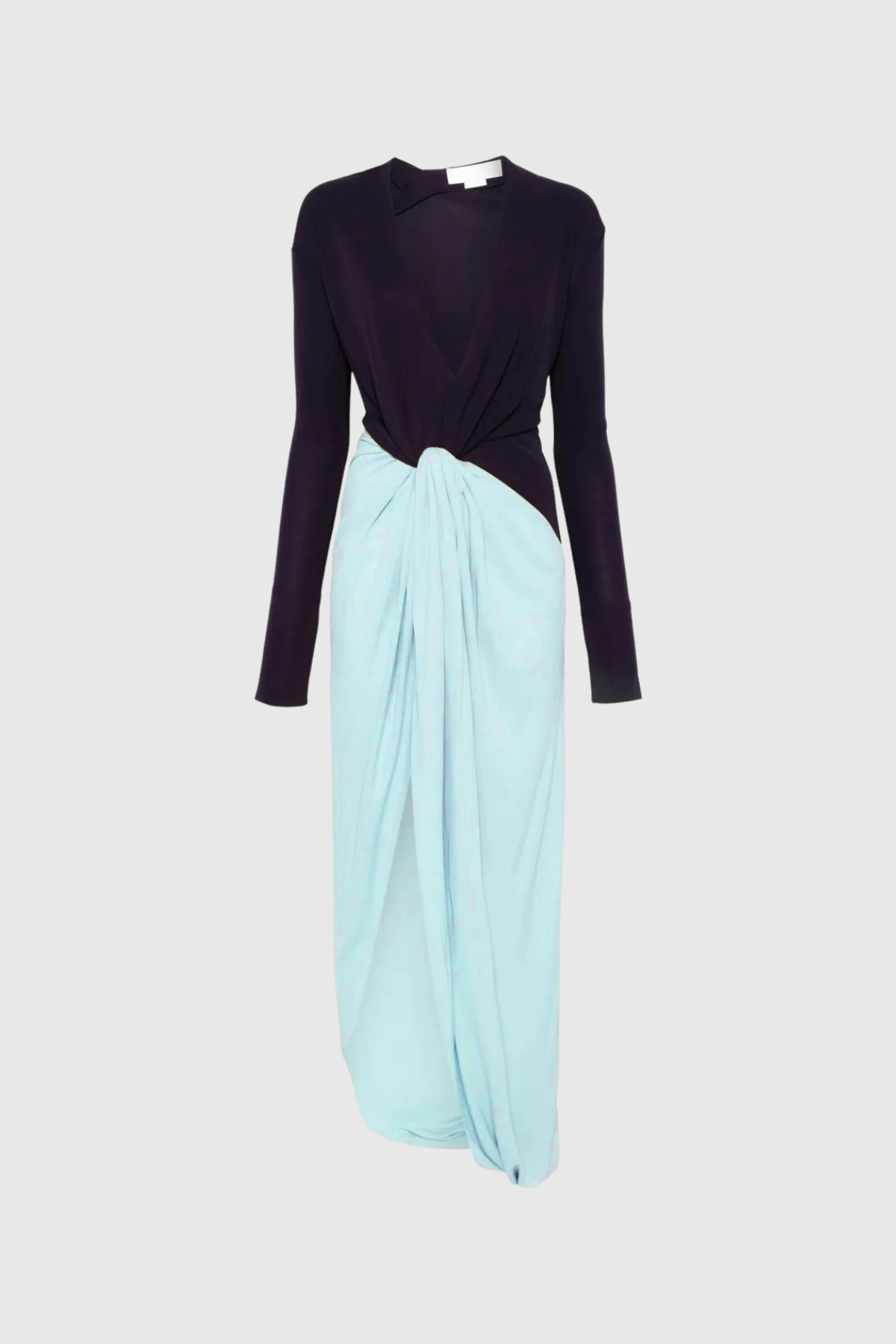 Duke Colorblock Plunge Twist Maxi Dress