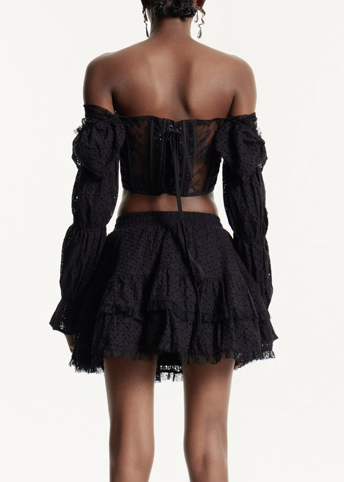 Effrosyni Off Shoulder Corset Skirt Set
