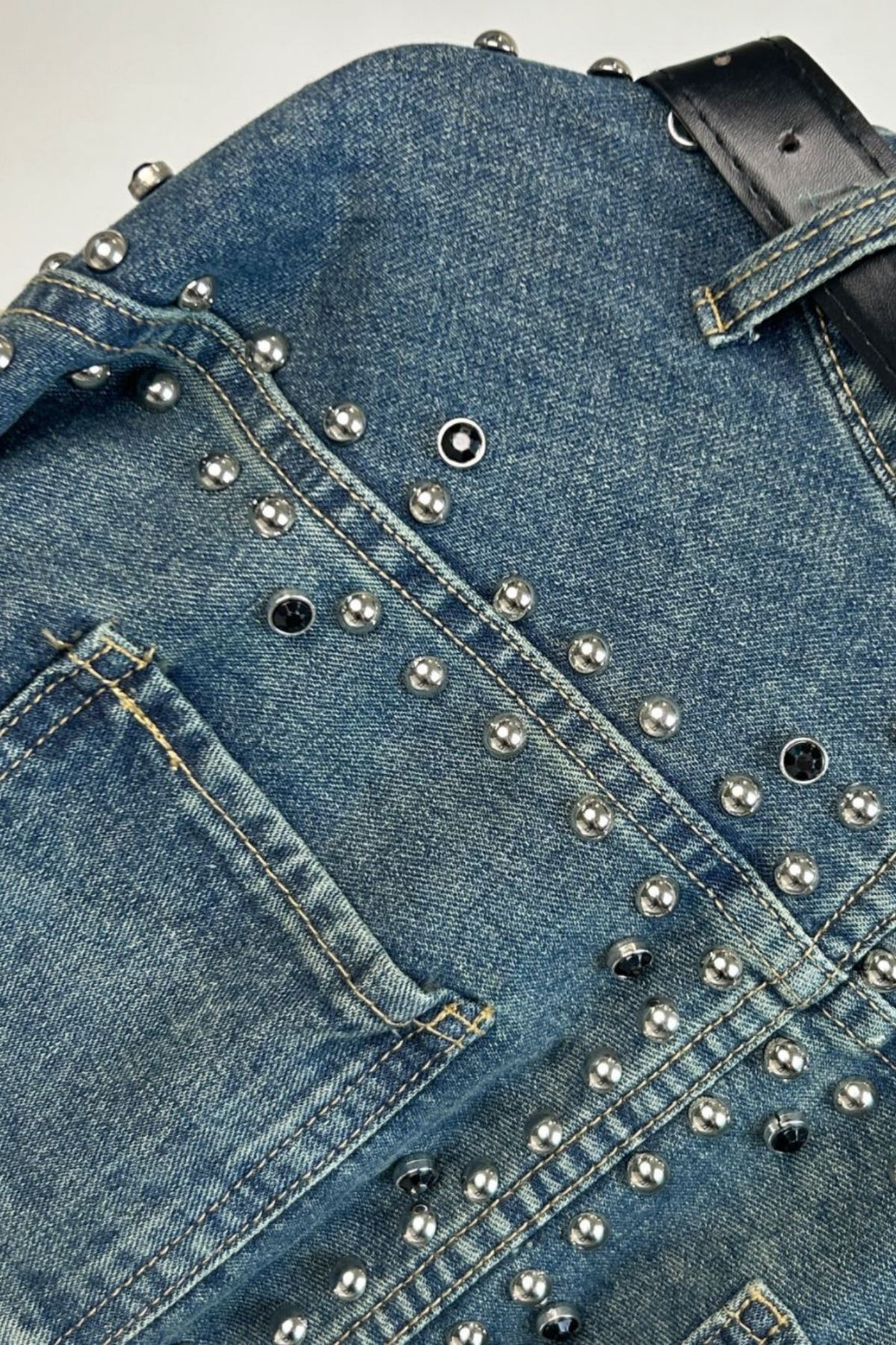 Aisha Deconstruct Studded Patchwork Jacket