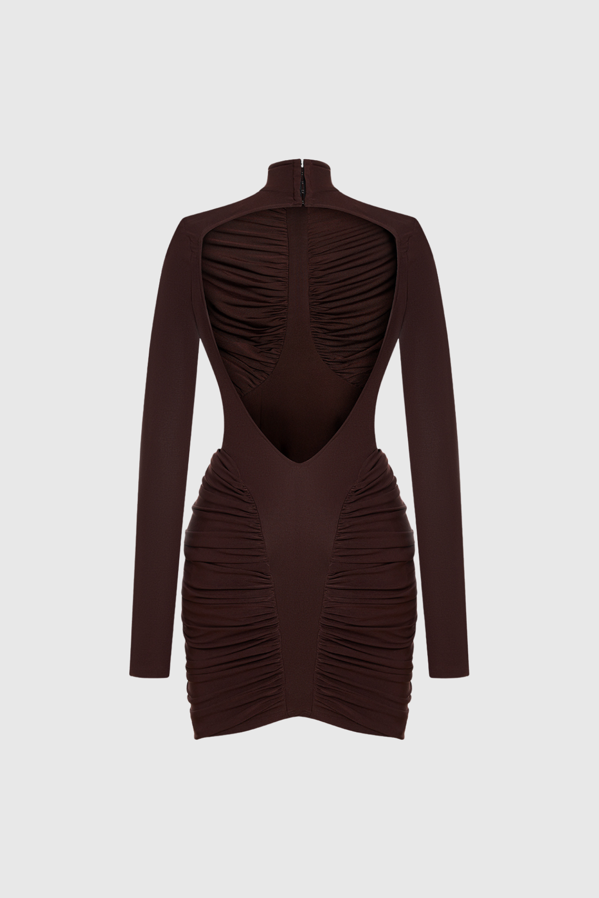 Dzvonimir Backless Ruch Mini Dress