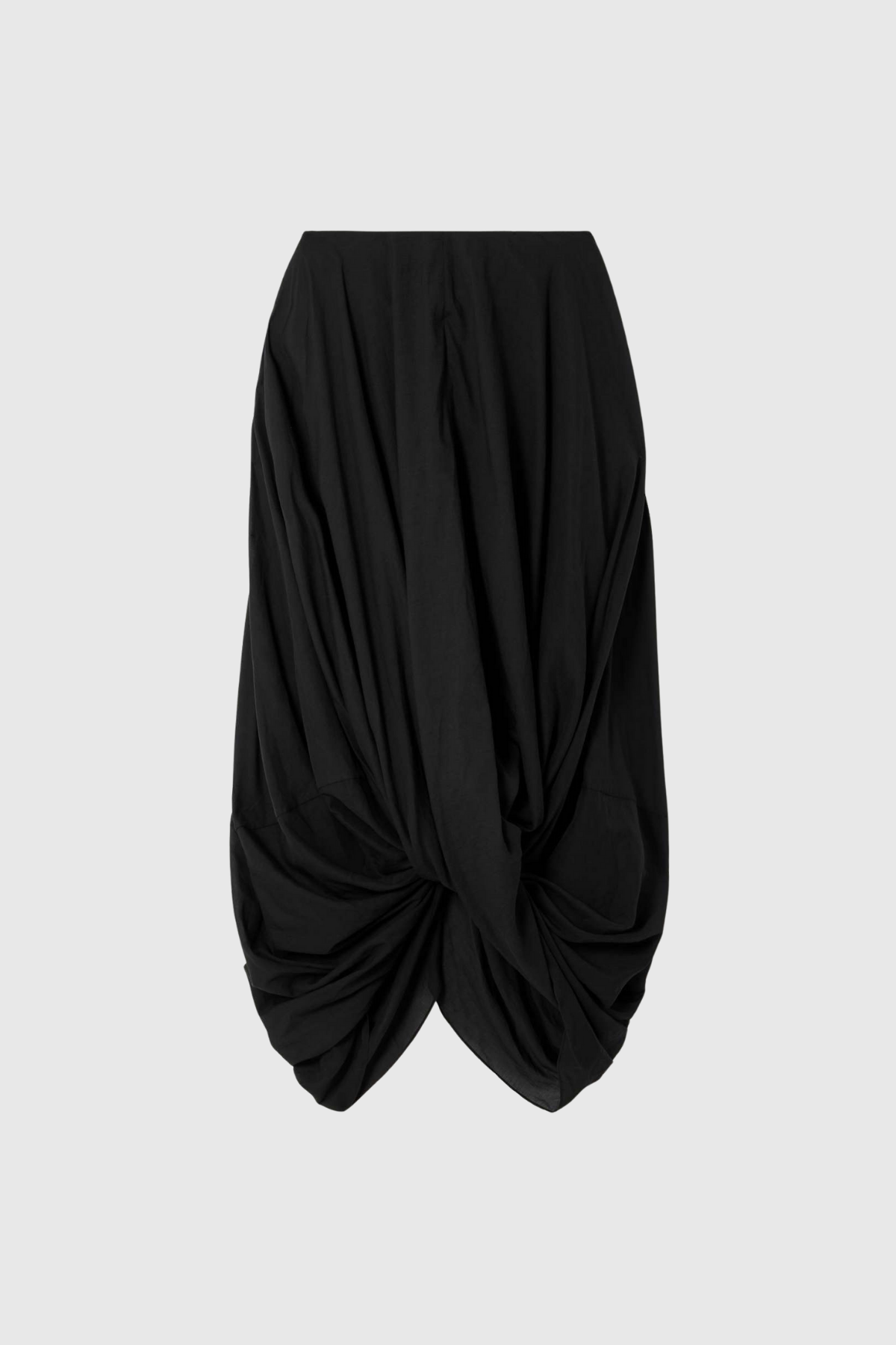 Fayruz Draped Twist Maxi Skirt In Black