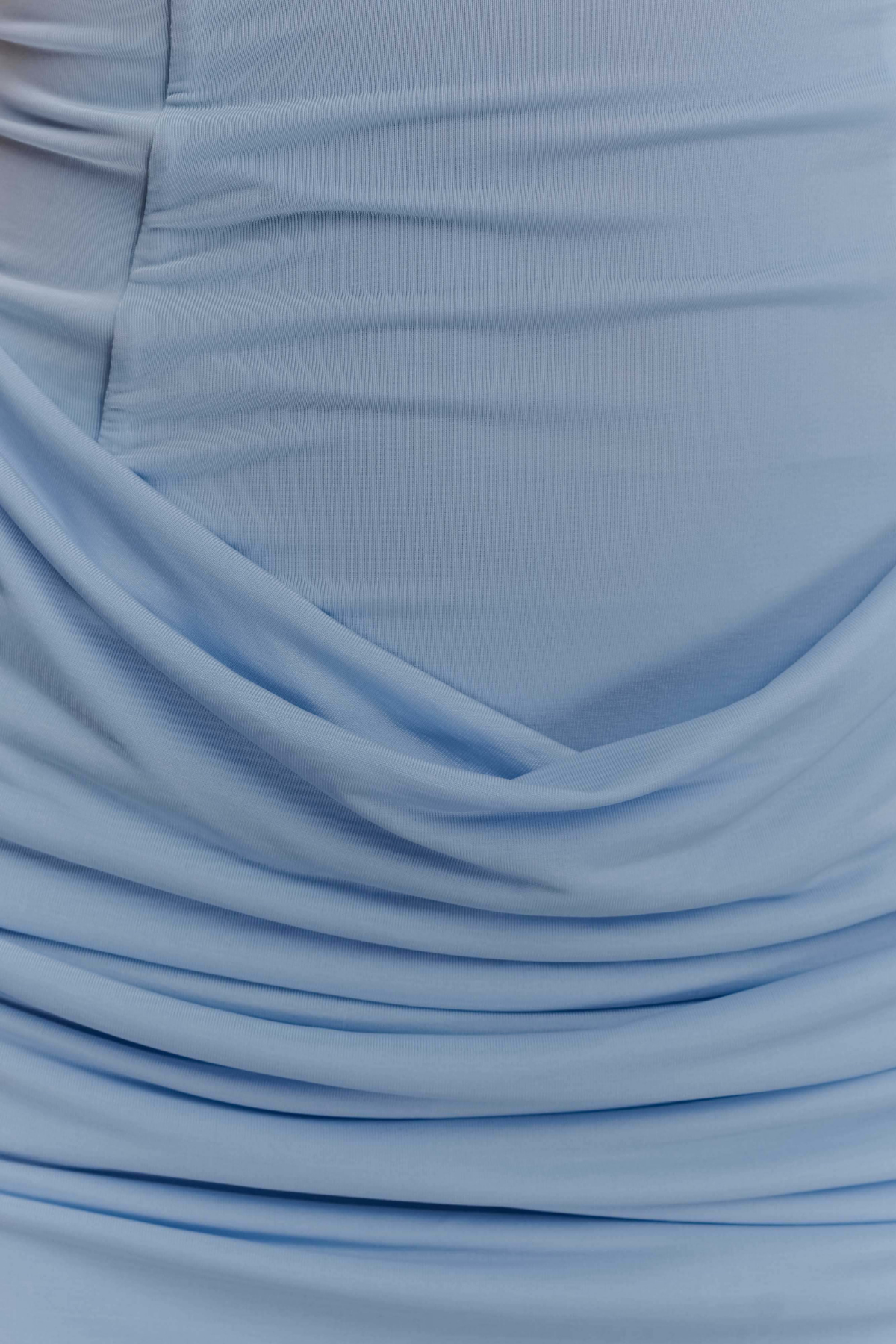 Erina Draped Scarf Mini Dress In Blue