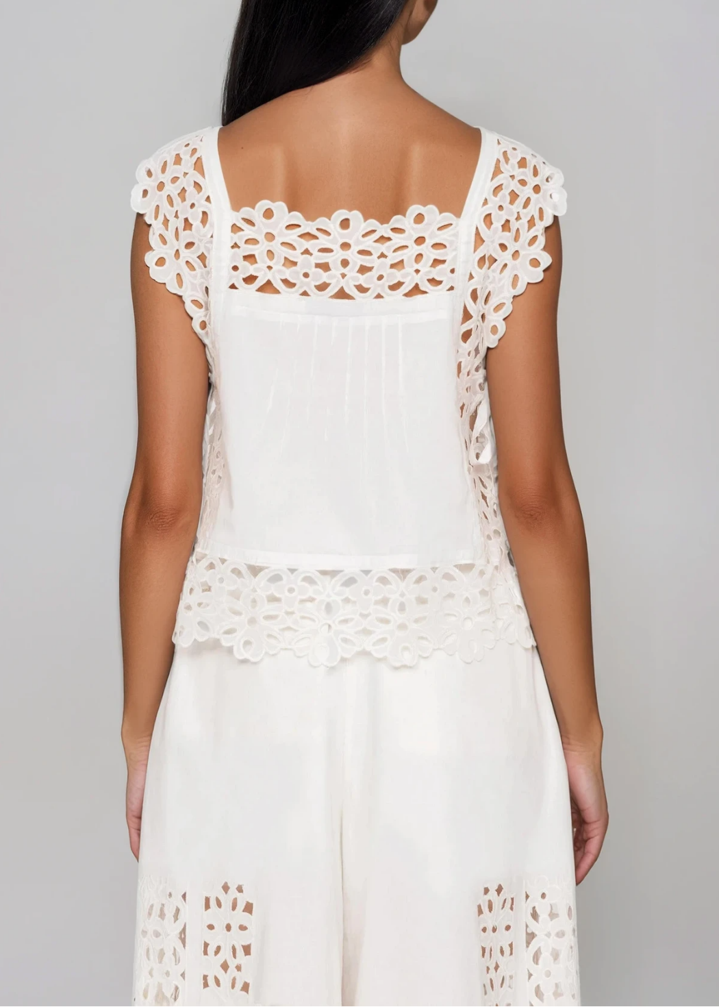 Gabriele Floral Cutout Top