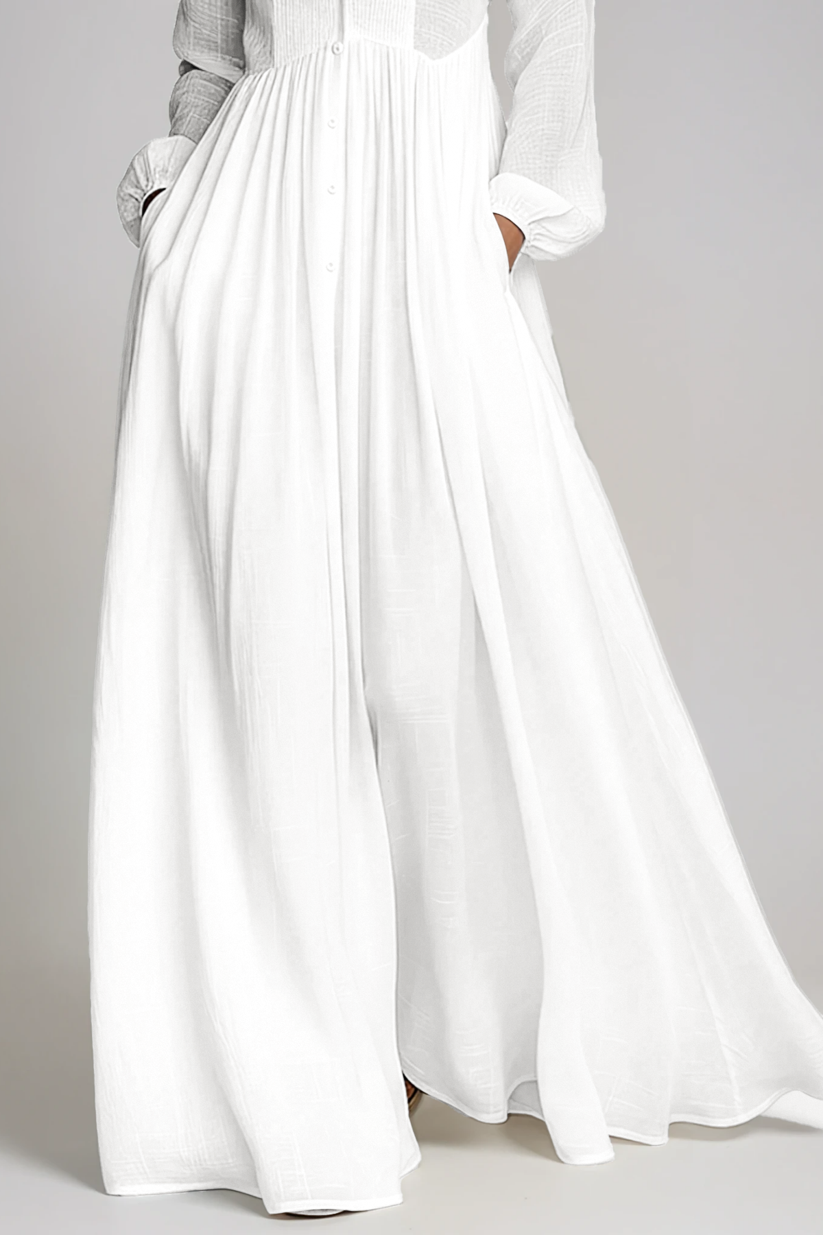 Flaithri Plunge Ruch Maxi Dress