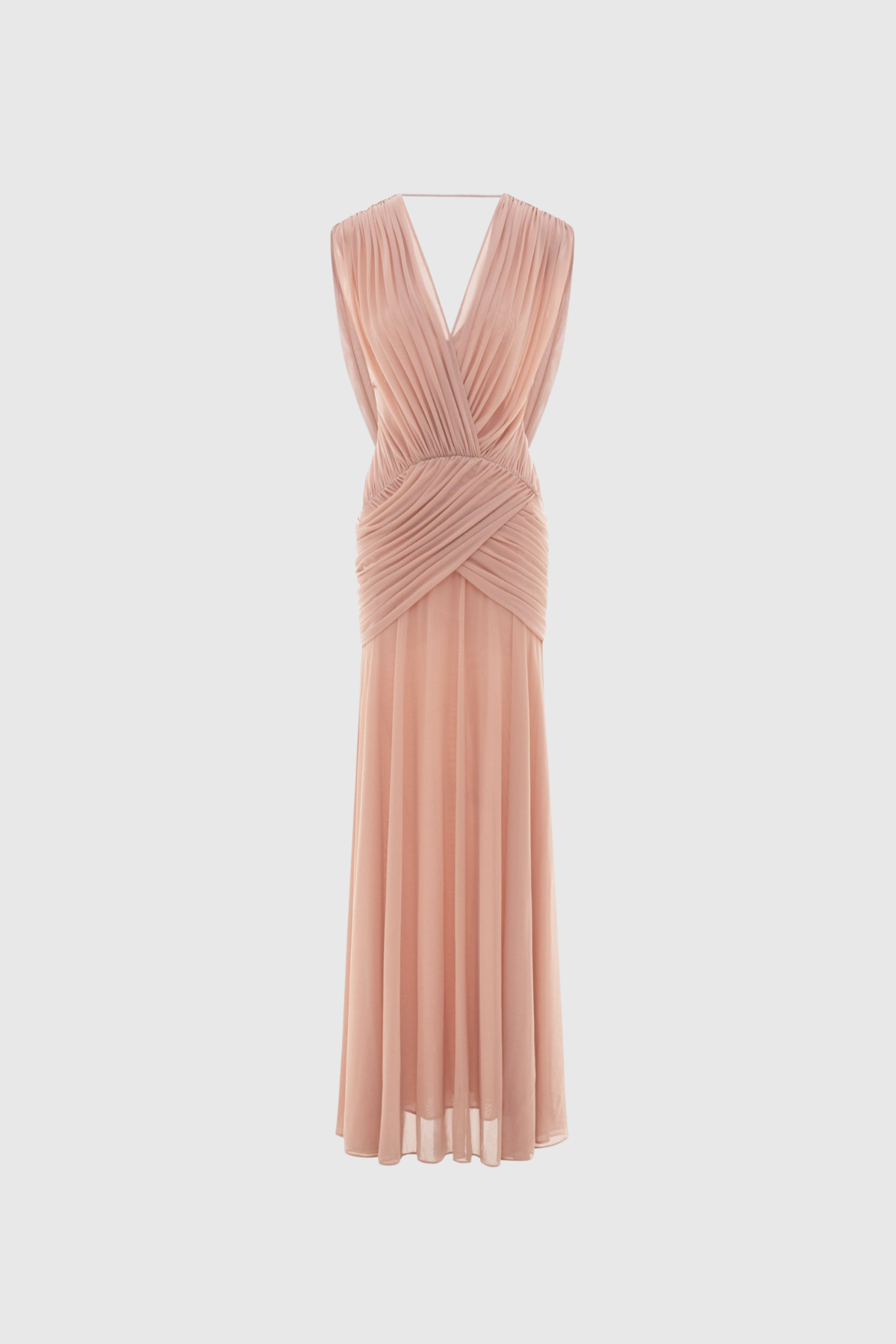 Jacalyn Ruch Mesh Maxi Dress In Pink