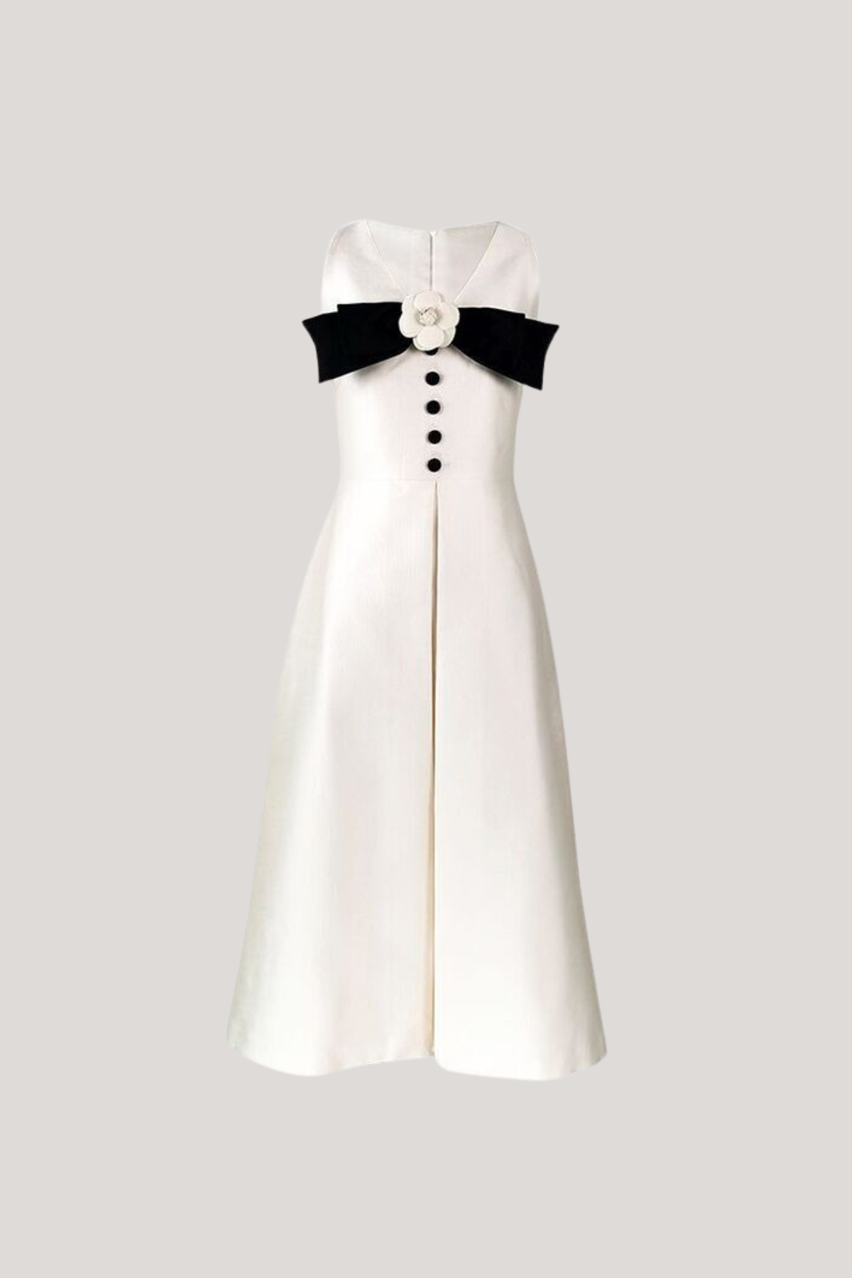 Kateisha Sleeveless Bow Flower Maxi Dress