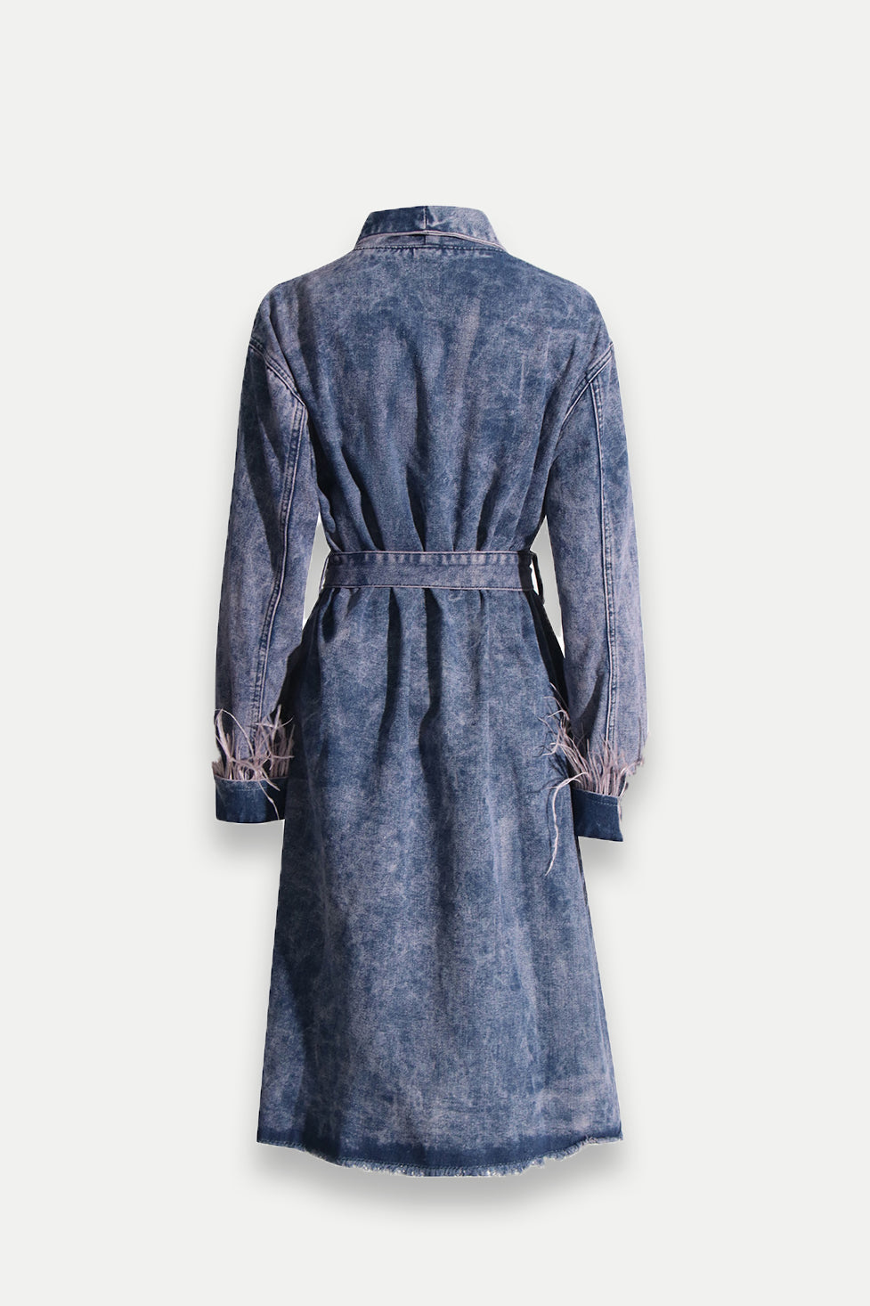 Citrine Feather Denim Coat