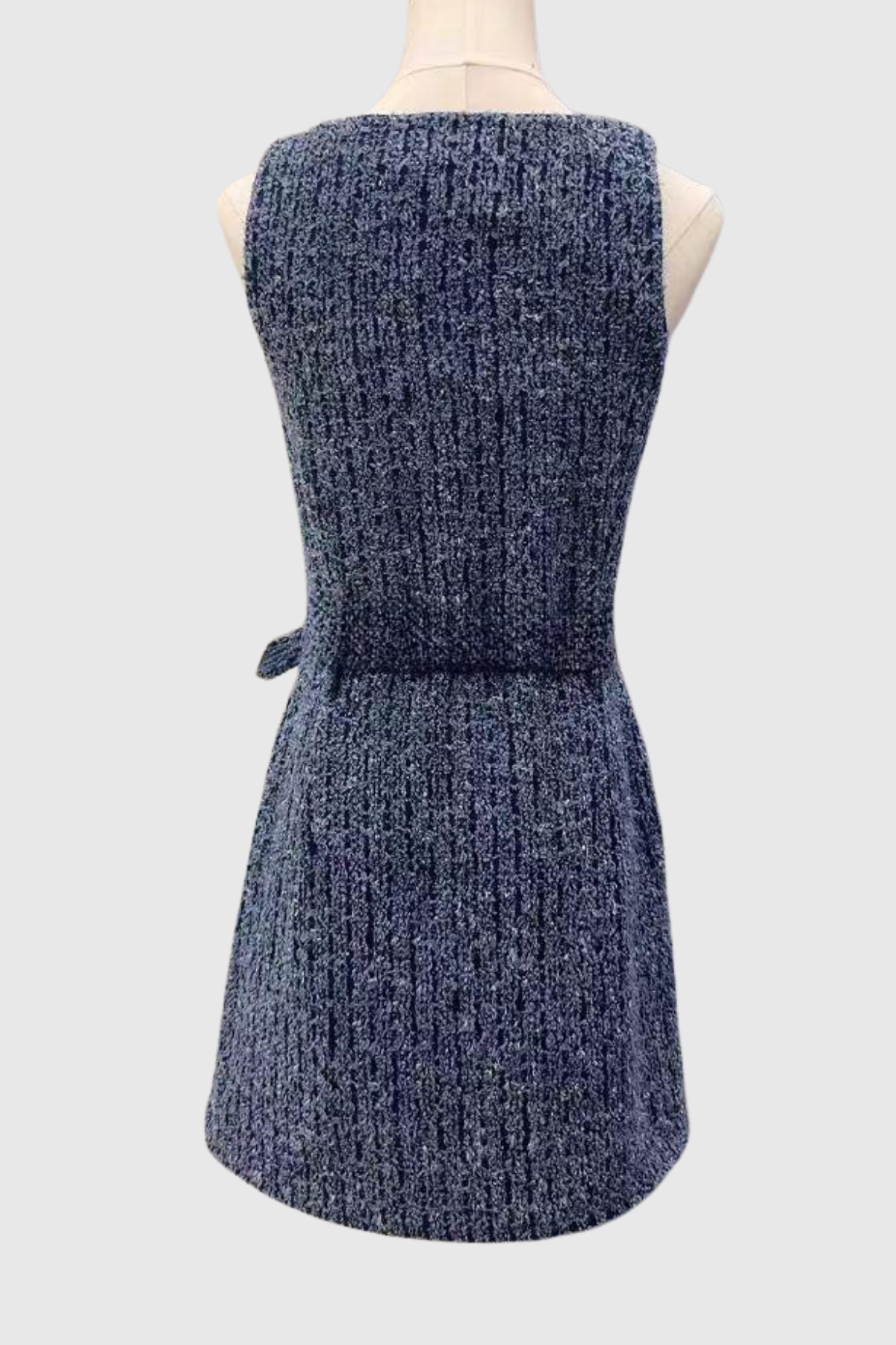 Aquila Zipper Buckle Sleeveless Mini Dress