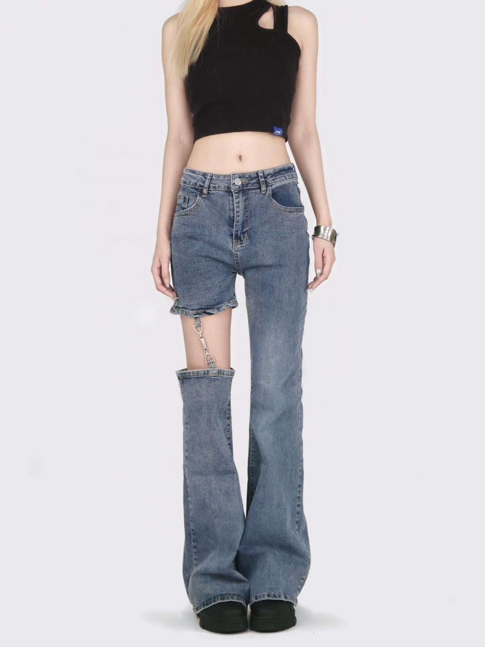 Crocifissa Asymmetric Jeans