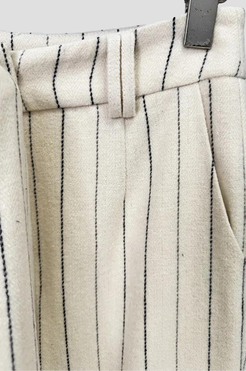 Facundus Cream Pinstripe Blazer & Pants Set