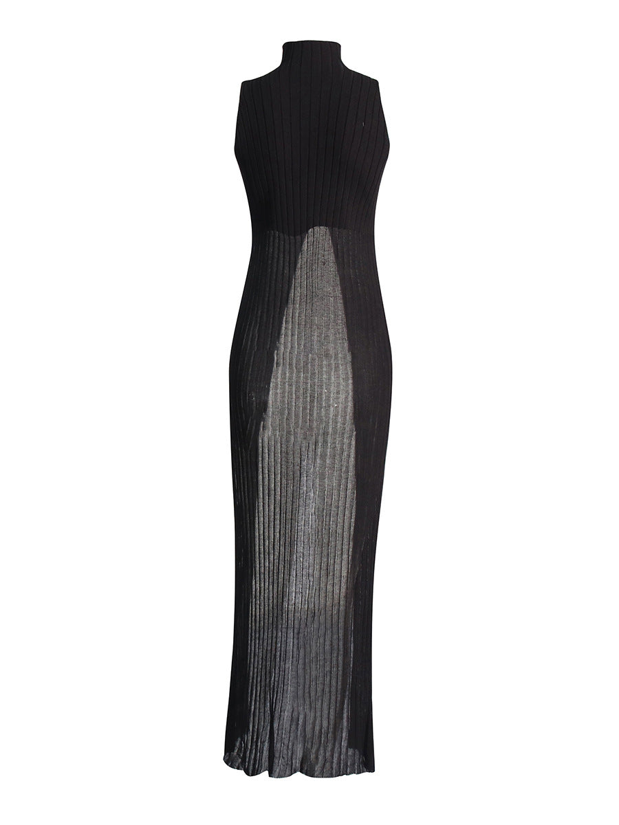 Anter Knit See Through Top In Black