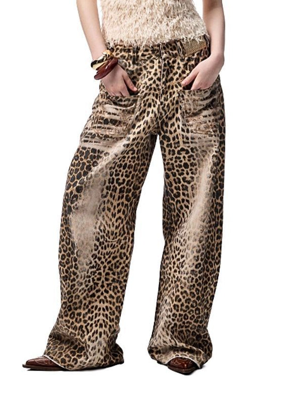 Dores Bleached Leopard Jeans