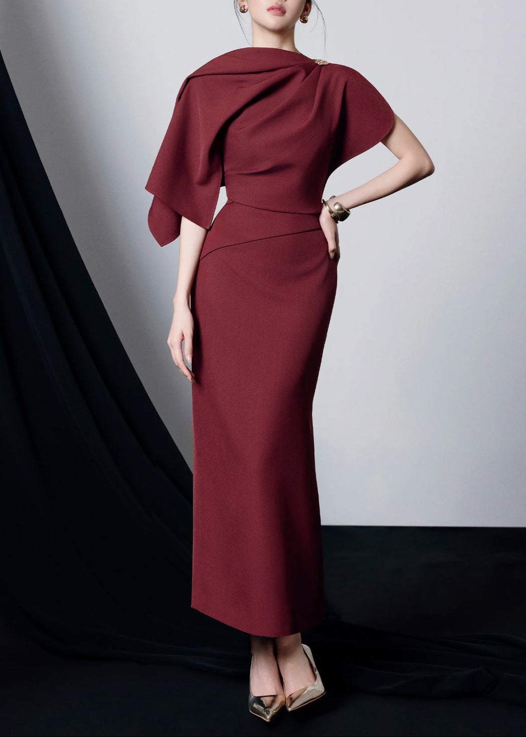 Farquhar Ruch Shawl Maxi Dress