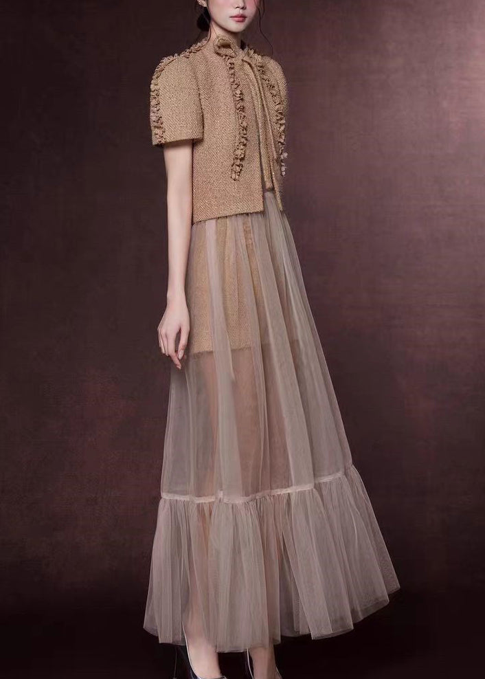 Dubthach Flower Tweed Three Piece Pants Set