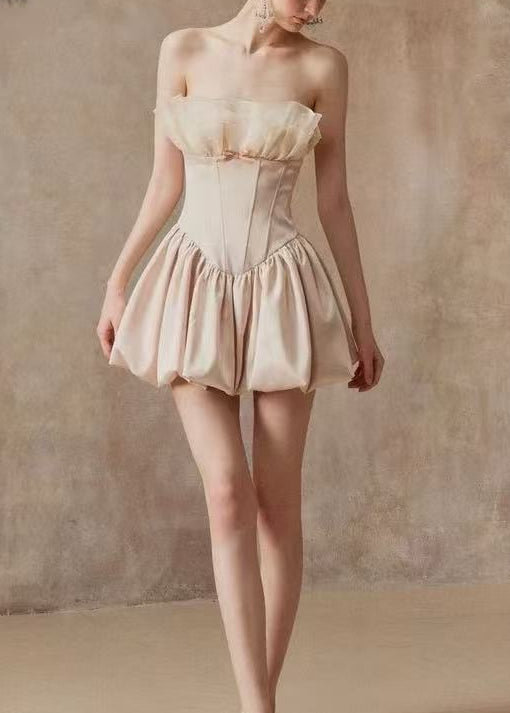 Dovid Strapless Corset Bubble Mini Dress