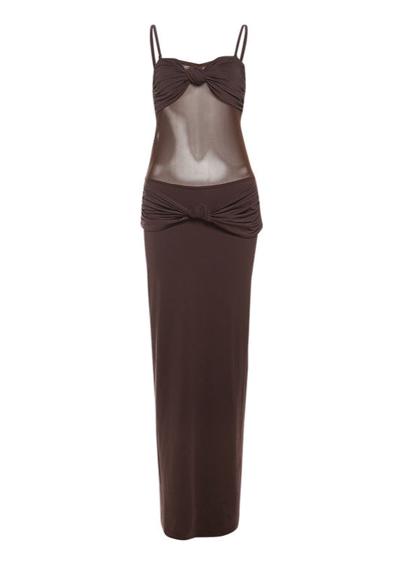 Anicet Ruch Mesh Spaghetti Maxi Dress