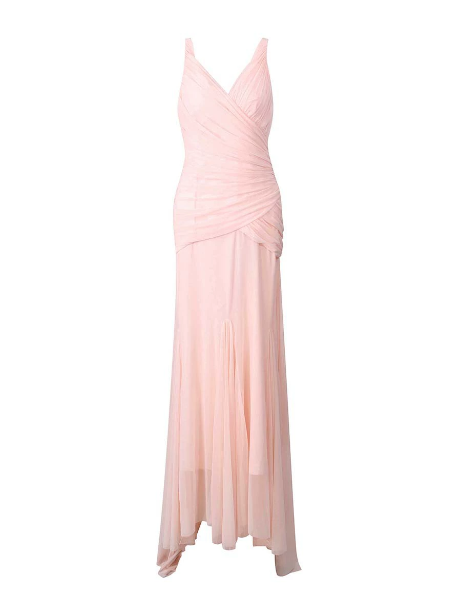 Kayla Ruch Mesh Flared Maxi Dress