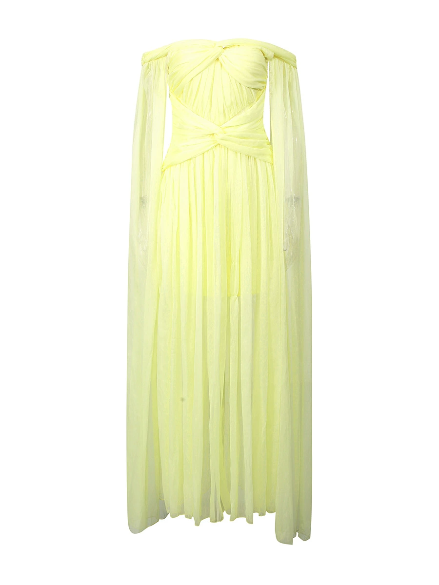 Jaxtyn Off Shoulder Ruch Twist Maxi Dress